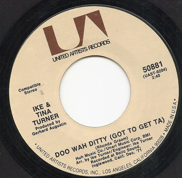 Ike & Tina Turner : Up In Heah (7", Styrene, All)