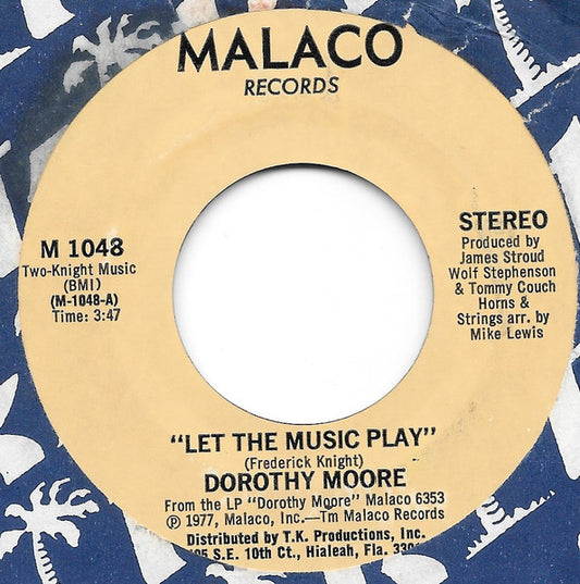 Dorothy Moore : Let The Music Play (7", Single)