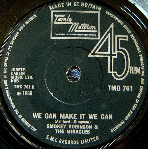 The Miracles : (Come Round Here) I'm The One You Need (7", Single, Mono, Sol)