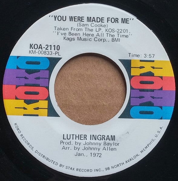 Luther Ingram : Missing You / You Were Made For Me (7", PL )