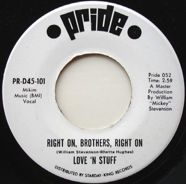 Love 'N Stuff : Right On, Brothers, Right On (7", Promo)