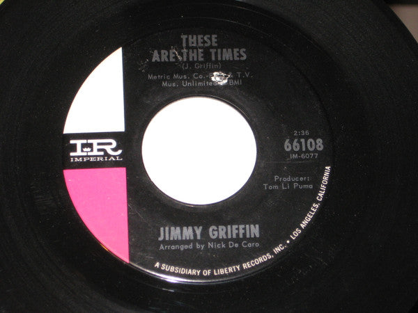James Griffin (4) : These Are The Times / Walking To New Orleans (7")