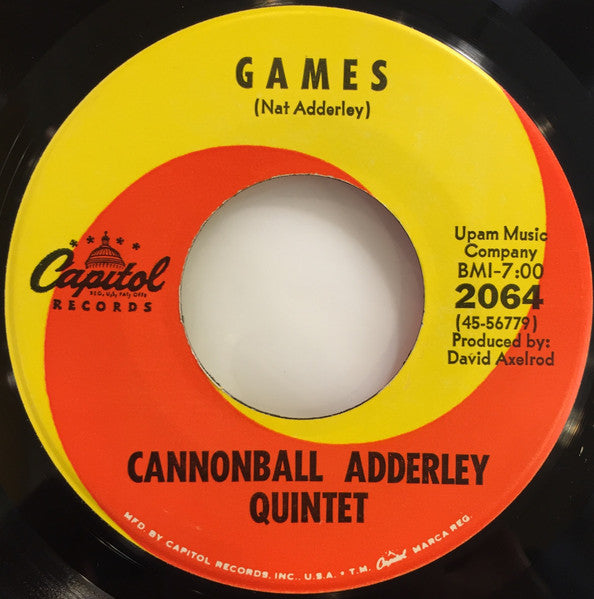 The Cannonball Adderley Quintet : Oh Babe / Games (7", Single, Scr)