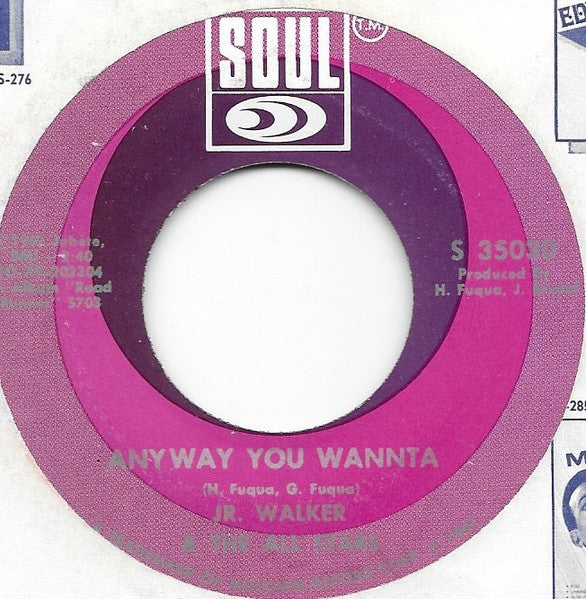 Junior Walker & The All Stars : Pucker Up Buttercup / Anyway You Wannta' (7", Single)