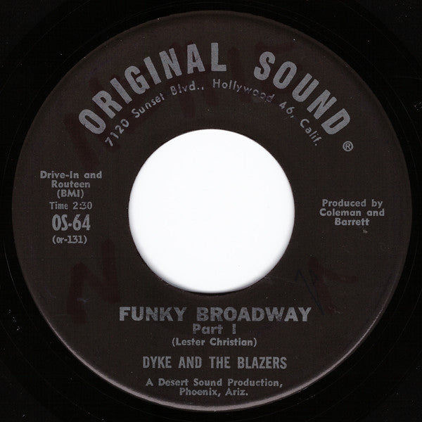 Dyke & The Blazers : Funky Broadway (7", Single, Hol)