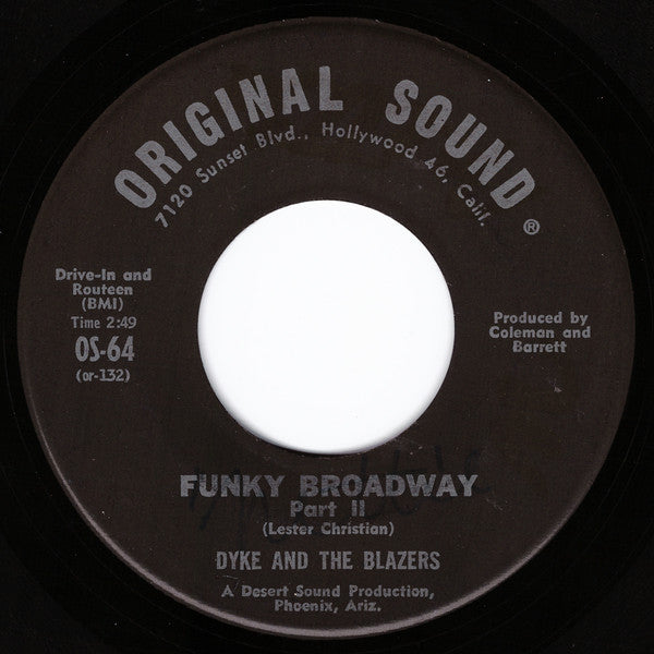 Dyke & The Blazers : Funky Broadway (7", Single, Hol)