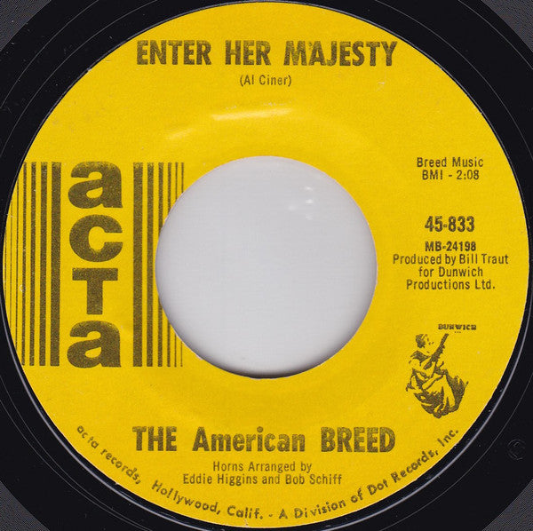 The American Breed : Hunky Funky / Enter Her Majesty (7", Single)