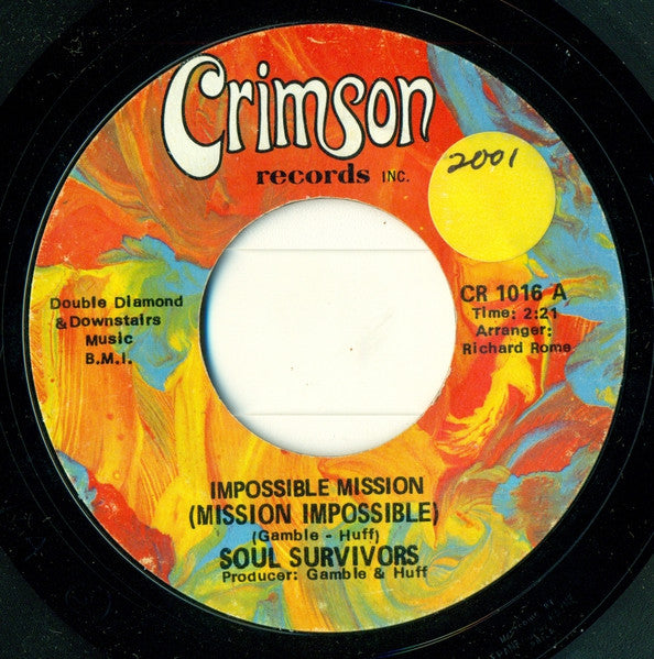 Soul Survivors : Impossible Mission (Mission Impossible) / Poor Man's Dream (7", Styrene)
