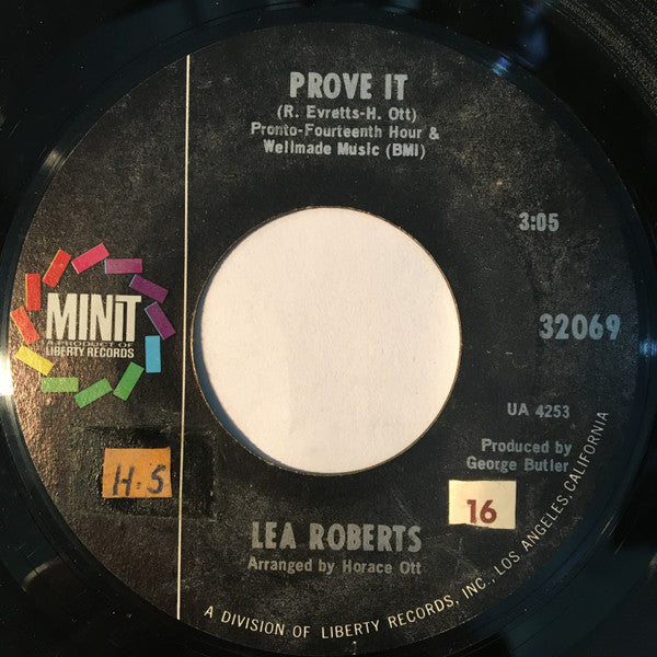 Lea Roberts : When Something Is Wrong With My Baby / Prove It (7")