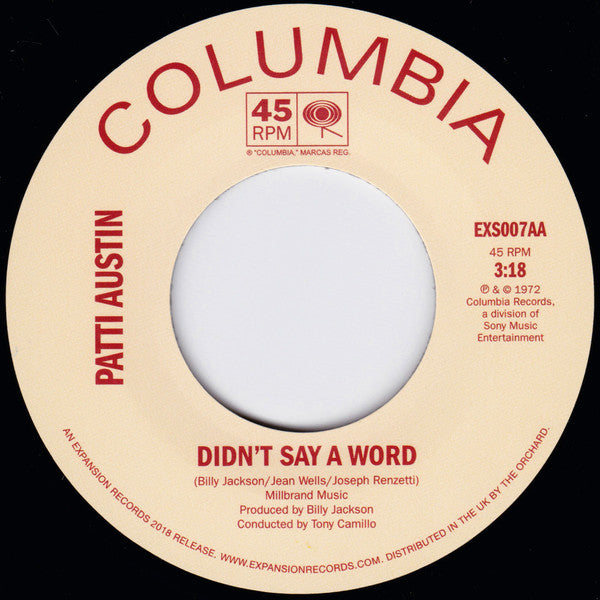 Patti Austin : Are We Ready For Love / Didn't Say A Word (7")