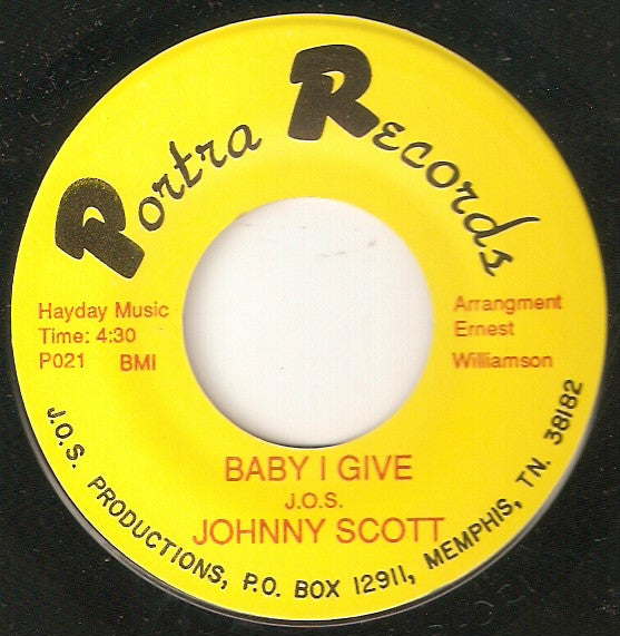 Johnny Scott : It's Over Now (7")