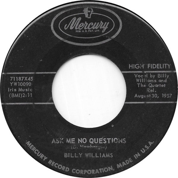 Billy Williams (5) : I've Got An Invitation To A Dance (7", Single)