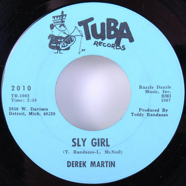 Derek Martin : Soul Power / Sly Girl (7", Ame)