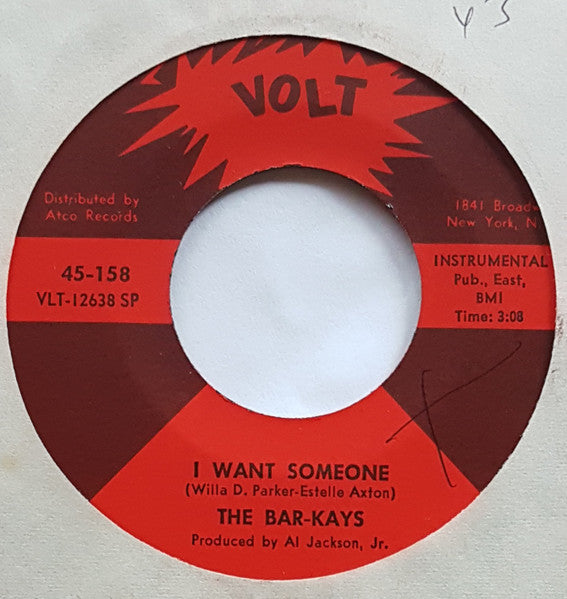 Bar-Kays : A Hard Day's Night / I Want Someone (7", Single, Spe)