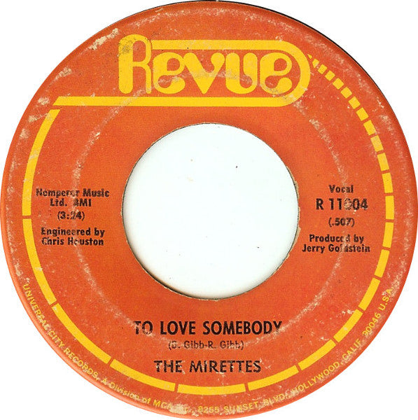 The Mirettes : In The Midnight Hour / To Love Somebody (7", Single)