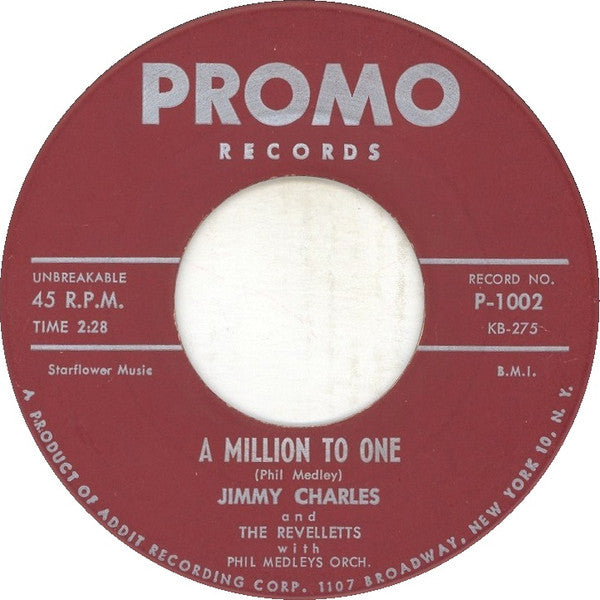 Jimmy Charles And The Revelletts : A Million To One / Hop Scotch Hop (7", Single, Scr)