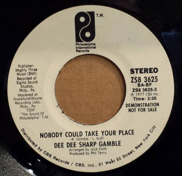 Dee Dee Sharp Gamble : Nobody Could Take Your Place (7", Mono, Promo)