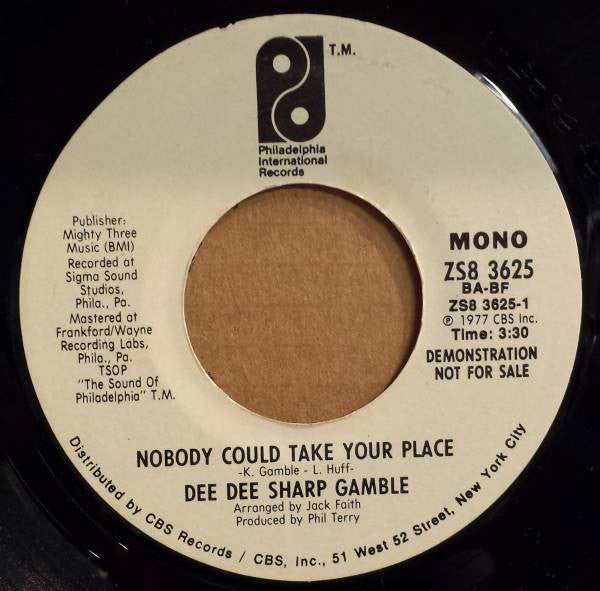 Dee Dee Sharp Gamble : Nobody Could Take Your Place (7", Mono, Promo)
