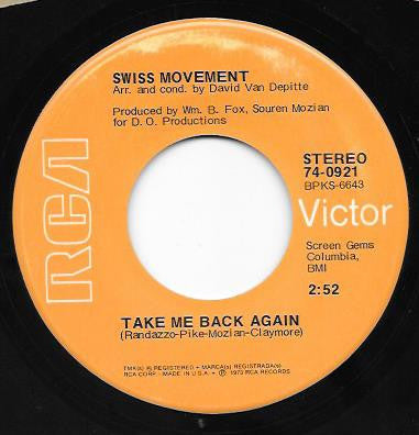 Swiss Movement : Keep On Loving You / Take Me Back Again (7", Single)