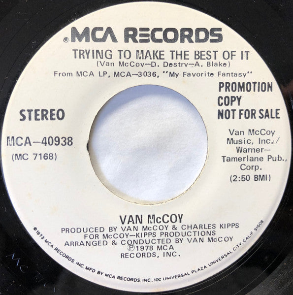 Van McCoy : Two Points / Trying To Make The Best Of It (7", Promo, Glo)
