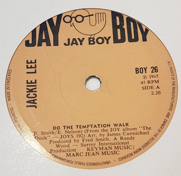Jackie Lee : The Shotgun And The Duck / Do The Temptation Walk (7", Single)