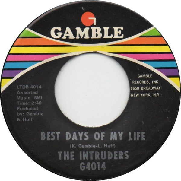 The Intruders : Best Days Of My Life / Pray For Me (7", ππ‘π)
