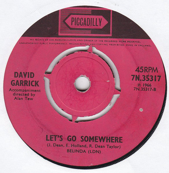 David Garrick : Lady Jane (7", Single)
