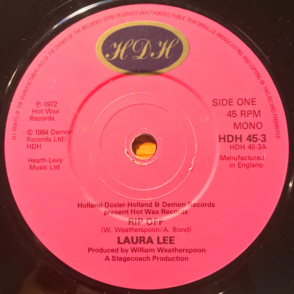 Laura Lee : Rip Off (7", Single, Mono, RE)