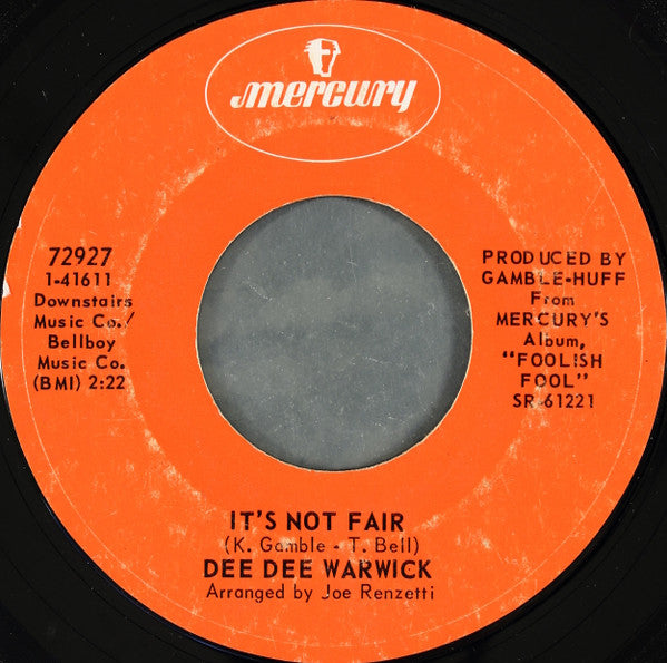 Dee Dee Warwick : That's Not Love / It's Not Fair (7", Single, Styrene)