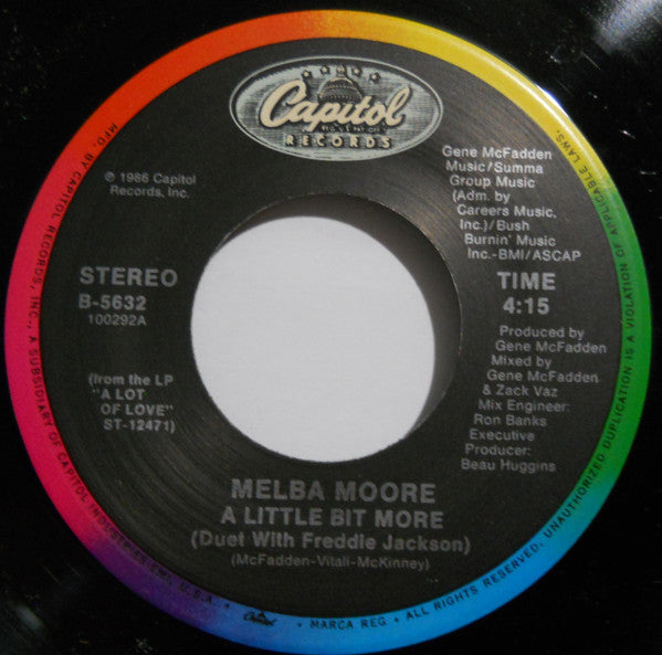 Melba Moore : A Little Bit More (7", Single)