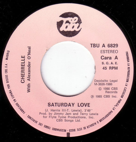 Cherrelle With Alexander O'Neal : Saturday Love (7", Single)