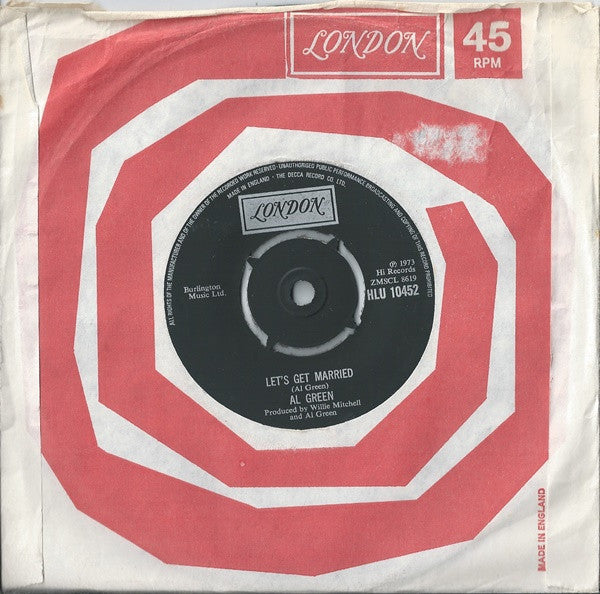 Al Green : Let's Get Married (7")