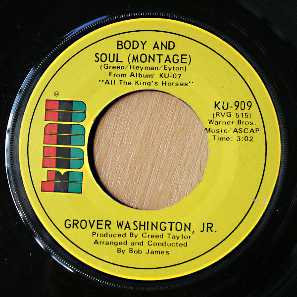 Grover Washington, Jr. : No Tears In The End / Body And Soul (Montage) (7")