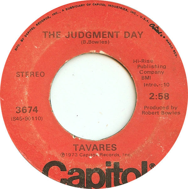 Tavares : Check It Out / The Judgment Day (7", Single, Win)