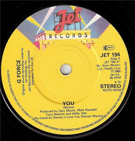 G-Force (19) : You (7", Single)