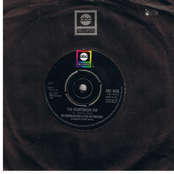 Bo Donaldson & The Heywoods : The Heartbreak Kid (7", Single)