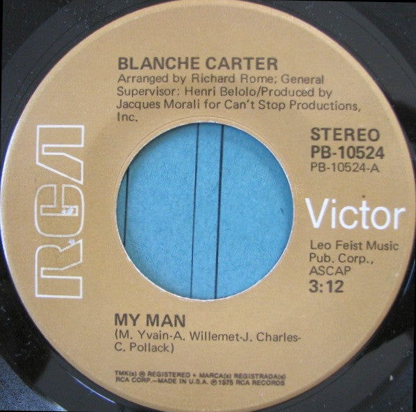 Blanche Carter : My Man (7", Single)