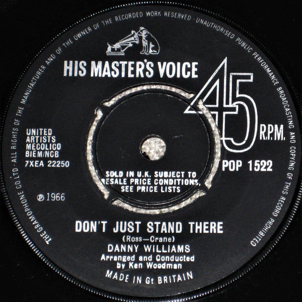 Danny Williams : Don't Just Stand There / Now And Then (7", Single)
