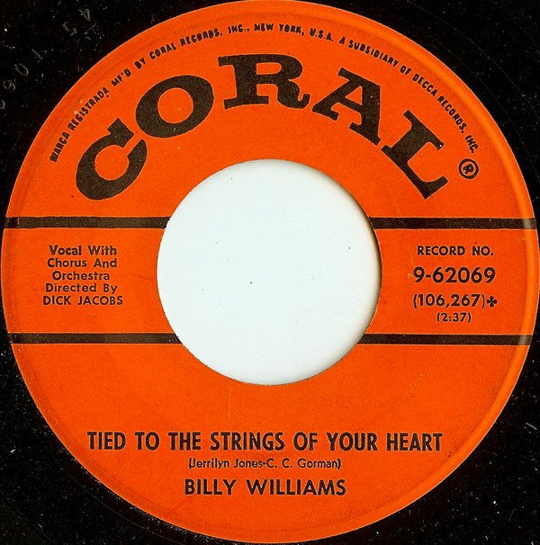 Billy Williams (5) : Nola / Tied To The Strings Of Your Heart (7", Glo)