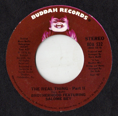 Brotherhood (16) Featuring Salome Bey : The Real Thing (7", Single)