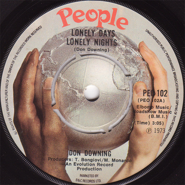 Don Downing : Lonely Days, Lonely Nights (7", Single)