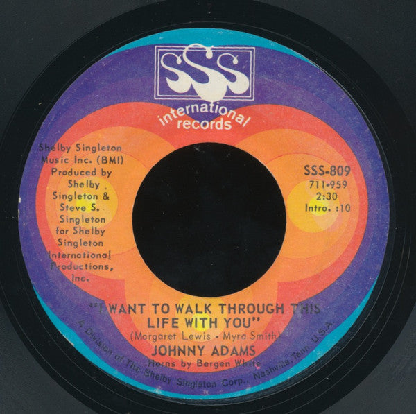 Johnny Adams : I Won't Cry / I Want To Walk Through This Life With You (7", Single)
