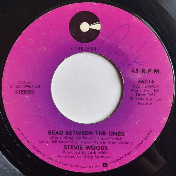 Stevie Woods : Steal The Night (7", Styrene, All)