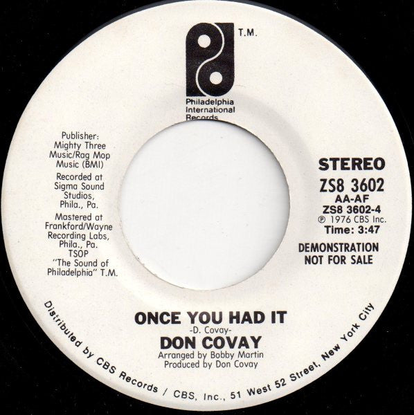 Don Covay : Travelin' In Heavy Traffic (7", Promo)