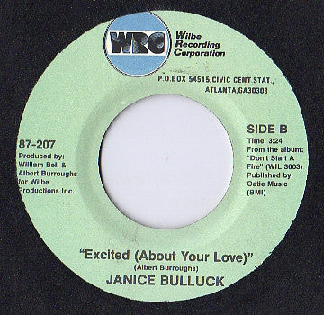 Janice Bullock : Don't Start A Fire (7", Single)