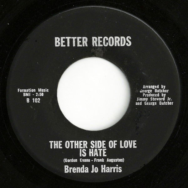 Brenda Jo Harris : She'll Snatch Him / The Other Side Of Love Is Hate (7", Single)