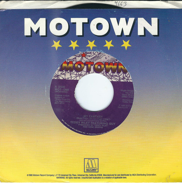 Teddy Riley Featuring Guy : My Fantasy (7", Single, Pin)