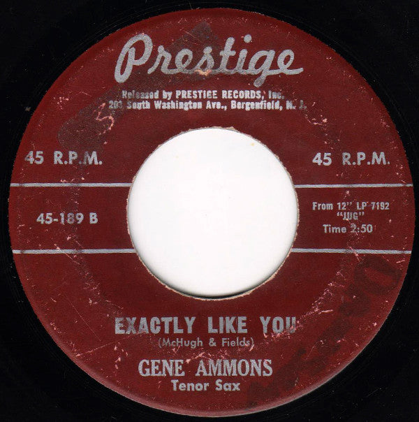 Gene Ammons : Ol' Man River / Exactly Like You (7")