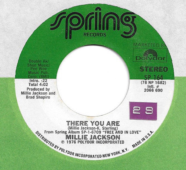 Millie Jackson : Bad Risk / There You Are (7", Single)