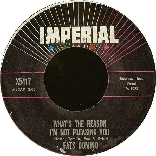 Fats Domino : Blue Monday (7", RP)